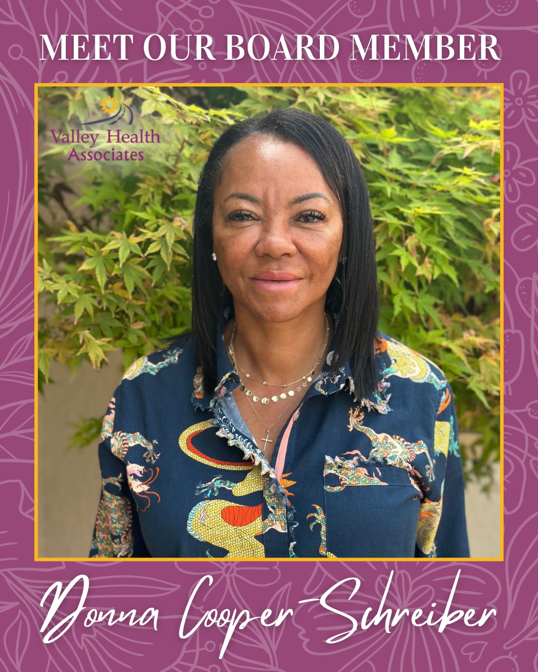 Meet our Board Member Donna Cooper-Schreiber!
#ValleyHealthAssociates #VHA #MontereyCounty #NonProfit