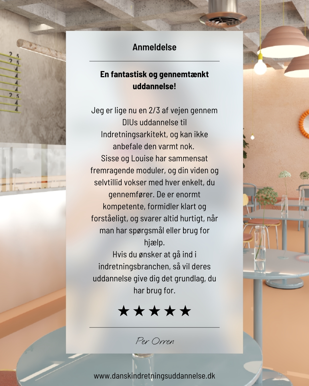 💬 Tak for de flotte ord, Per!
Vi bliver så glade og stolte, når vores studerende deler deres oplevelser ❤️