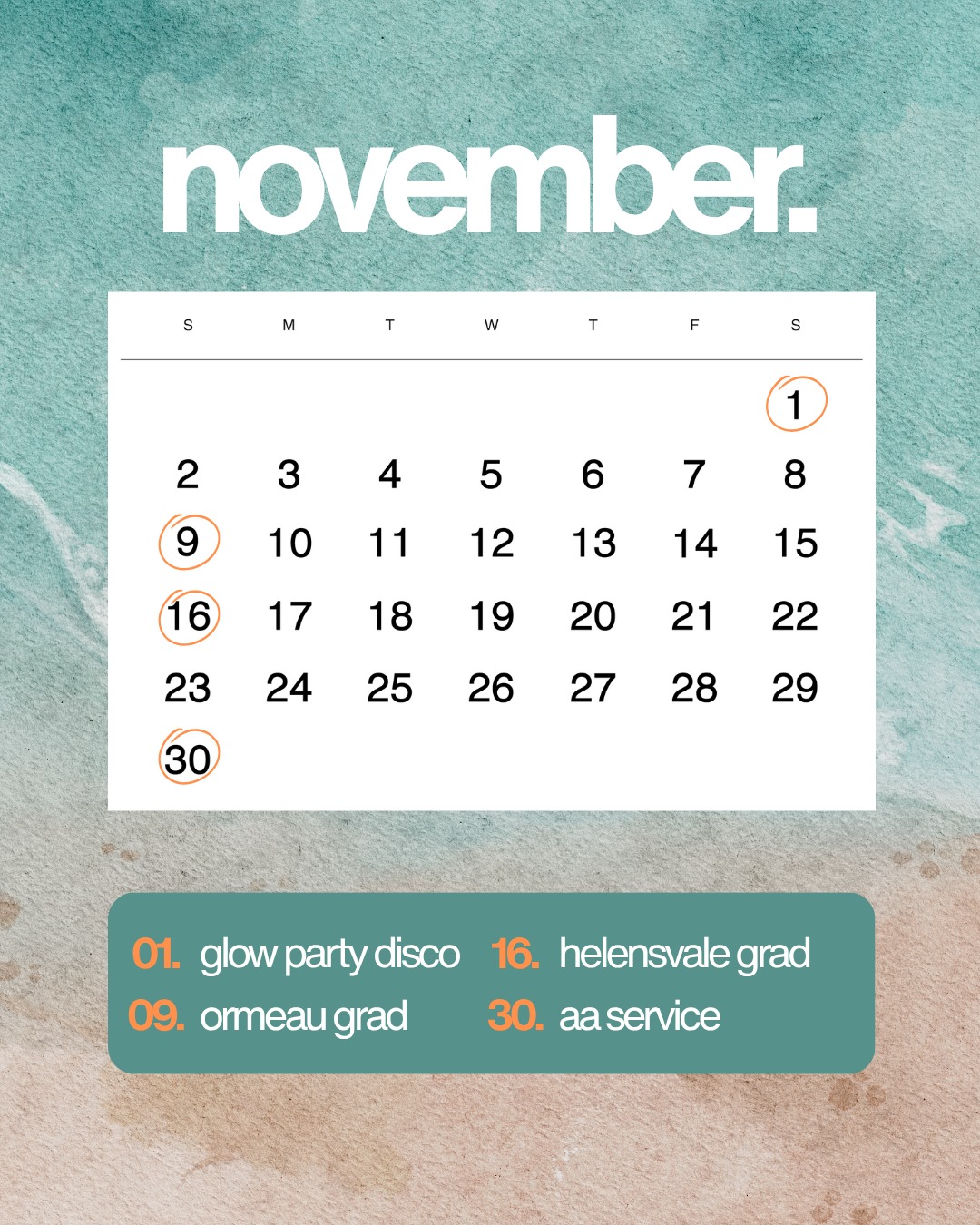 This is your invitation to be apart of some exciting services and ministries this November 🙏