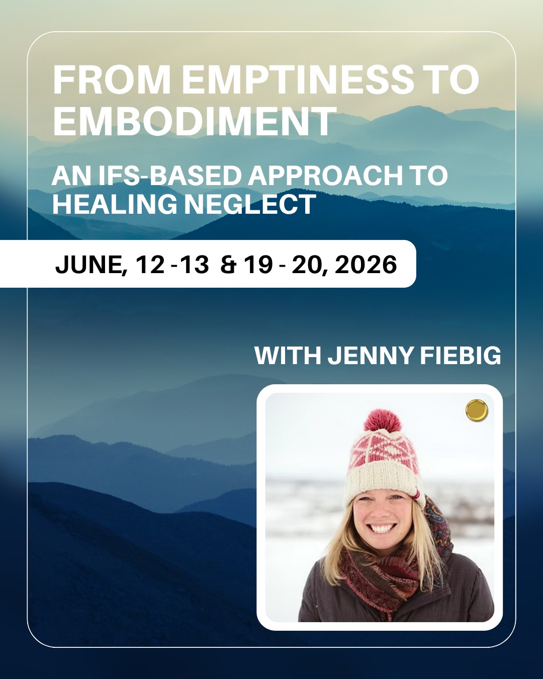 Feeling stuck? 🌱 Childhood neglect shapes our inner world in ways we often don’t notice.
Join ‘From Emptiness to Embodiment’ – a 4-day IFS-based workshop for therapists. 🌀
Explore how neglect creates protective patterns, dysregulates the nervous system, and leads to emotional disconnection. 💛
Experience guided IFS exercises, somatic practices, and practical tools to support clients facing emptiness, dissociation, and relational disconnection as a result of emotional neglect.
Led by Jenny Fiebig – licensed counsellor, IFS trainer & trauma specialist. 🌿
Register at our website: www.souliology.com 🖊️
#FromEmptinessToEmbodiment #IFS #TherapistTraining #ChildhoodNeglect #EmotionalHealing #TraumaInformed #SomaticPractice #HealingJourney #InnerWork #EmotionalConnection #MentalHealthSupport #TherapistTools #DissociationSupport #SelfAwareness #NervousSystemHealing #TraumaHealing #PersonalGrowth #MindBodyConnection #JennyFiebig #TherapistWorkshop