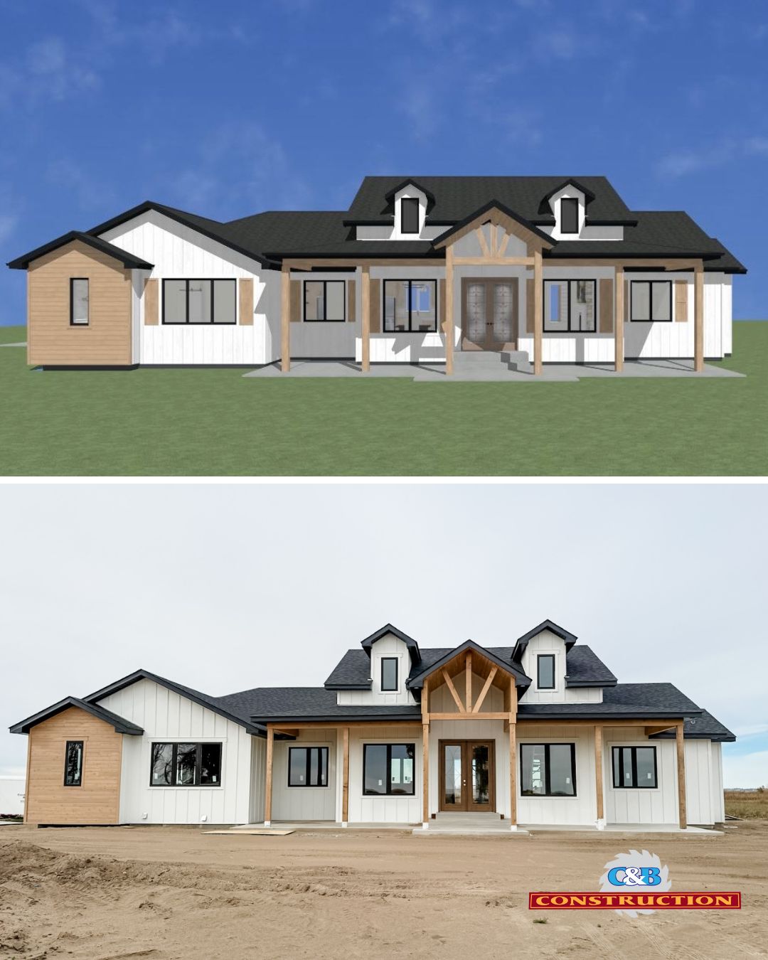 Renderings aren’t just for looks, they help you visualize what your future home will feel like before we even break ground.
This home was started a few months ago, and it shows just how close a good rendering can get to the final build.
👉 Stay tuned as we’ll be sharing more “rendering vs. reality” projects soon!