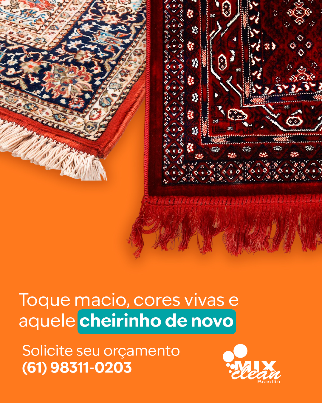 💎 Seu tapete limpo, vibrante e com aquele cheirinho irresistível de novo!
Na Mix Clean, cada detalhe importa. Nossa higienização profissional devolve a maciez, o brilho das cores e a sensação de frescor que transformam qualquer ambiente.
🌿 Produtos biodegradáveis
💧 Limpeza profunda que preserva as fibras
✨ Cuidado especial para tapetes persas, orientais e sob medida
Porque limpeza de verdade é aquela que renova o visual e o conforto do seu lar.
📲 Solicite seu orçamento agora mesmo: (61) 98311-0203
🌐 www.mixcleanbsb.com.br
#MixClean #CheirinhoDeNovo #TapeteLimpo #CoresVivas #LimpezaPremium #TapeteNovoDeNovo #HigienizaçãoProfissional #ProdutosBiodegradáveis #CasaLimpaValeMais #CuidadoQueImpressiona #BrasíliaDF #LagoSul #LagoNorte #ParkWay #JardimBotânico #NoroesteDF