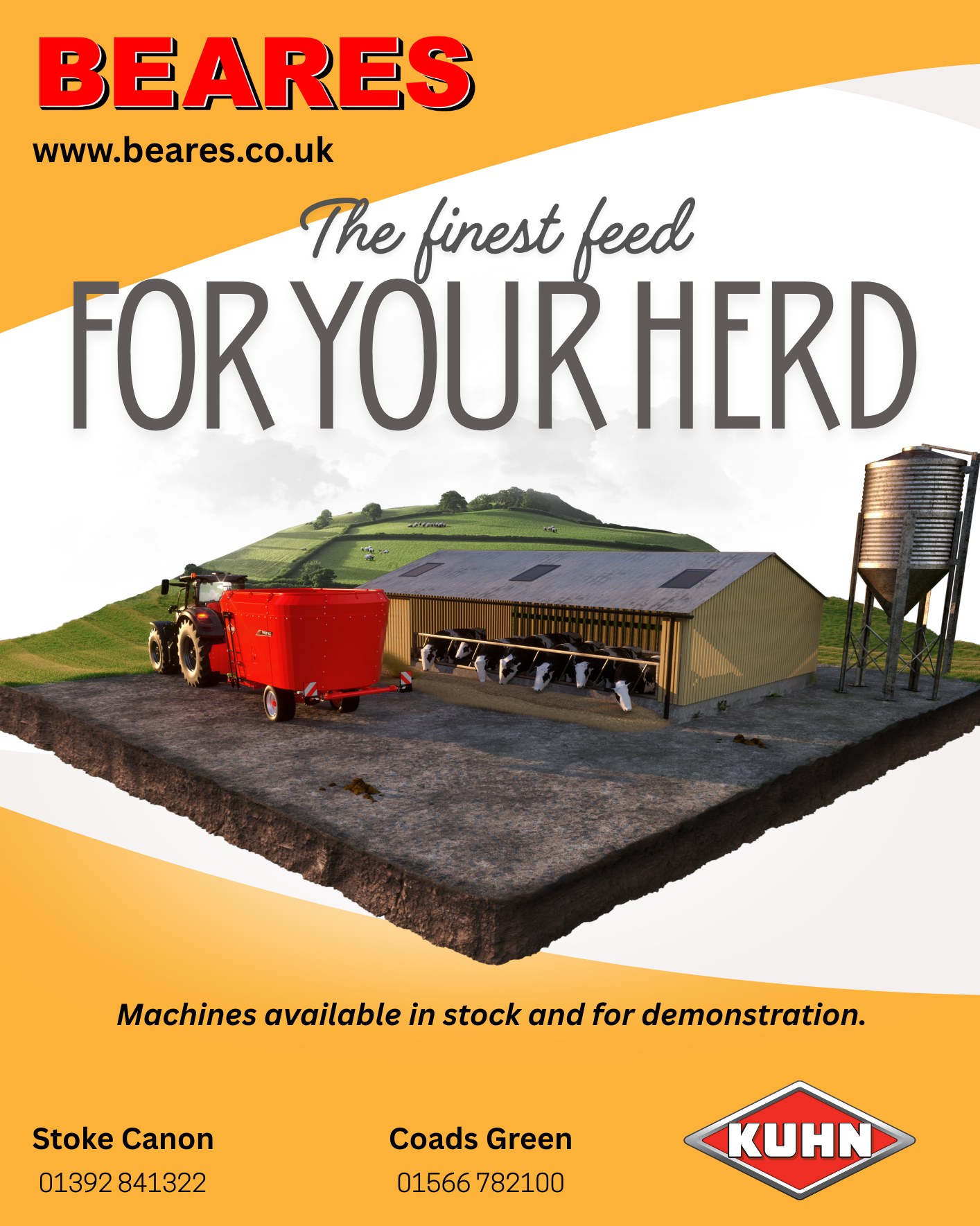 💥 @kuhn_uk Mixer Wagons are available in huge range of capacities and body sizes.
👉Single auger 4-20m3
👉Twin Auger 12-34m3
👉Triple Auger 28-45m3
🐄Machines are in stock , demo units are available.
💷Finance deals available subject to Terms, Conditions and Acceptance.
📞Get in Touch now for more details.
#Beares #kuhn #bestrongbekuhn #gofurtherwithyourforage #agriculture #farm