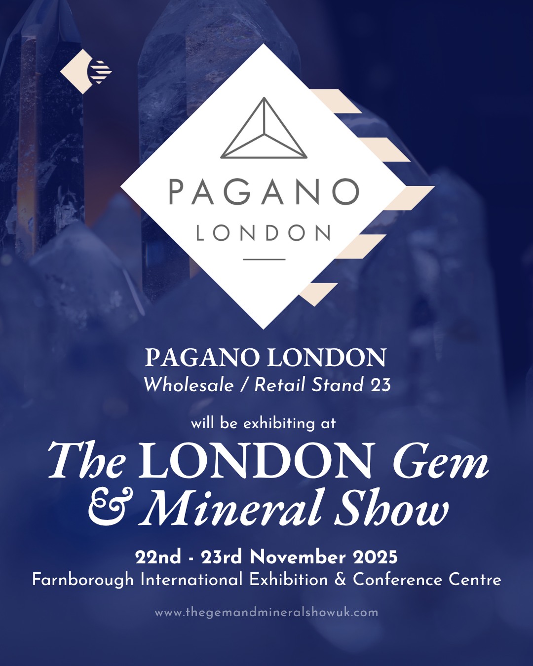 ✨ Exhibitor Spotlight: Pagano London - Retail/Wholesale Stand 23!
We are delighted to welcome Pagano London @paganolondon to The LONDON Gem & Mineral Show!
Pagano London presents a carefully curated collection of crystals, minerals, and fossils sourced from around the world. Each piece is chosen for its natural beauty, energy, and timeless appeal, bringing the wonders of the earth into your home. Blending elegance with authenticity, Pagano London celebrates nature’s artistry through ethically sourced treasures that inspire connection, calm, and curiosity.
Visit Retail & Wholesale Stand 23 to explore their stunning collection and find the perfect piece of Earth’s treasure!
📅 Show Details Dates: 22nd - 23rd November 2025 Location: Farnborough International Exhibition & Conference Centre Tickets: Available online now - LINK IN BIO for tickets!
Get your tickets today and secure your spot at the UK's premier gem and mineral event!
A big thank you to our wonderful sponsor, @mayfair.gems, for their continued support.
#thelondongemandmineralshow #thegemandmineralshowsuk #paganolondon
