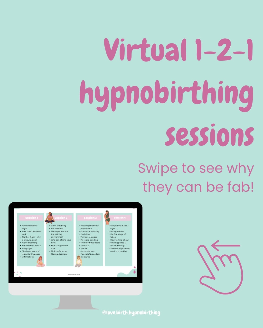 I love virtual 1-2-1 hypnobirthing sessions! Alllll of the bespoke support from me, more flexibility, a reduced cost and you can even come in your pjs!
Book a free discovery call on my website or DM me to find out more about how hypnobirthing can help you prepare for birth!
#hypnobirthingstaffordshire #hypnobirthingbirmingham #empoweredbirth #birthpreparation #virtualdoula #doulastaffordshire