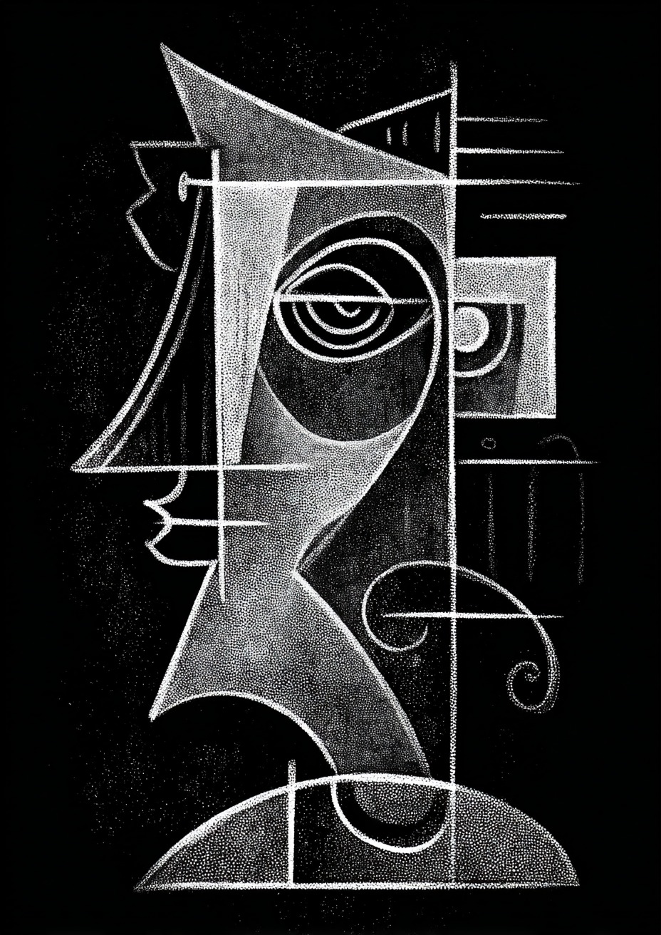 The mind sees in fragments, but art brings them together.
A study in abstraction — where emotion takes geometric form.