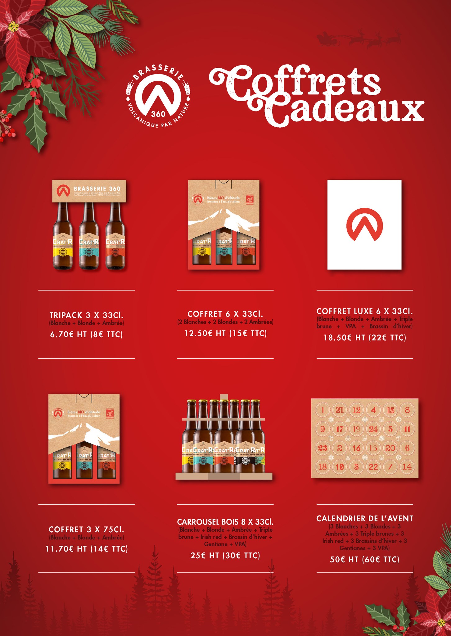 🎄✨ 𝐋𝐞𝐬 𝐟𝐞̂𝐭𝐞𝐬 𝐚𝐩𝐩𝐫𝐨𝐜𝐡𝐞𝐧𝐭 𝐚̀ 𝐠𝐫𝐚𝐧𝐝𝐬 𝐩𝐚𝐬 !
À la Brasserie 360, on a imaginé des 𝐩𝐚𝐧𝐢𝐞𝐫𝐬 𝐞𝐭 𝐜𝐨𝐟𝐟𝐫𝐞𝐭𝐬 𝐝𝐞 𝐍𝐨𝐞̈𝐥 pleins de saveurs locales, de belles bouteilles et de petites douceurs à partager 🎁🍺
Des idées cadeaux 100% gourmandes, à offrir ou à s’offrir — parce que les bons moments commencent souvent autour d’un verre et d’un sourire 😋
👉 Disponibles dès maintenant à la Brasserie !
#Noel360 #Brasserie360 #CadeauxGourmands #CoffretsDeNoel #PaniersLocaux #BieresArtisanales