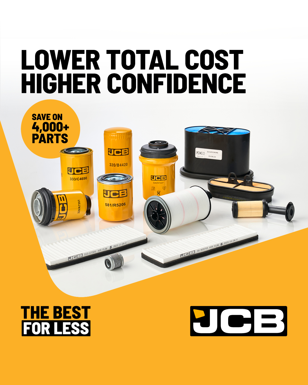 💥💪 Genuine Parts. Genuine Savings. Genuine Backup.
Now to back you up, we’re offering a 12-Month Warranty on all Genuine JCB Parts.
From filters and hydraulics to engine components and more, every part is designed, tested, and built to keep your machine performing at its best, now with added peace of mind.
🟡 Genuine Parts
🟡 Genuine Savings
🟡 12-Month Warranty
Genuine quality, Guaranteed performance.
