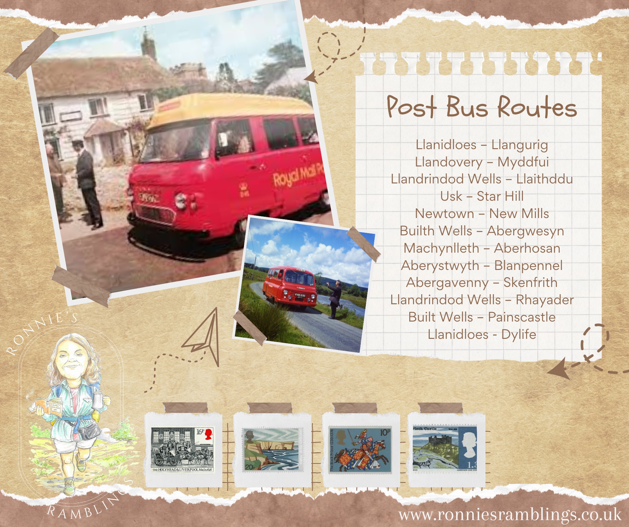Ronnie’s Philatelic Tour has now drawn to a close, and we’d love to know what caught your eye or sparked your curiosity along the way? For us, it was the tale of the Postbuses, a surprising discovery! We’d never heard of them before, yet they quietly connected some of the most remote corners of Wales right up until 2009!
www.ronniesramblings.co.uk
#WalesThroughRonnie #RonniesRamblings #Ronniesgifttous #WanderWalesWithRonnie #PhilatelistTales #stampcollecting #StampStorytime #philatelictour #InspiredbyRonnie #RonnnieThePhilatelist