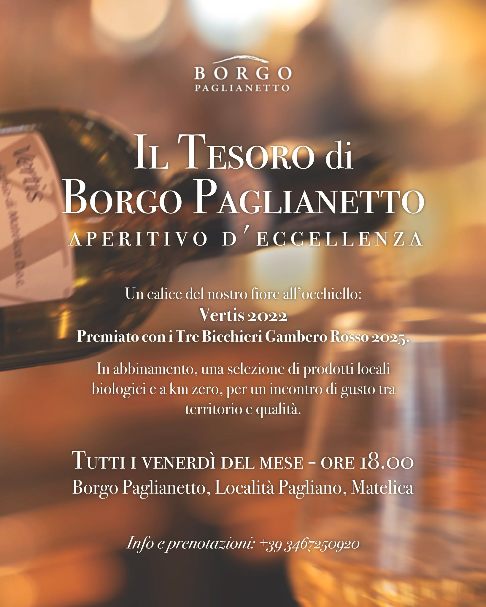 ✨ Le celebrazioni hanno inizio a Borgo Paglianetto!
E quale modo migliore per brindare alla nostra terra se non con il nostro campione: Vertis Verdicchio di Matelica DOC?
Un bianco dall’anima rossa — sorprendente, elegante e profondo, proprio come la nostra gente e il nostro territorio.
🍷 Vi aspettiamo per festeggiare insieme, ogni venerdì fino a fine dicembre, tra calici, sorrisi e la magia delle nostre colline.
✨ The celebrations begin at Borgo Paglianetto!
And what better way to honor our land than with its very own champion: Vertis Verdicchio di Matelica DOC?
A white wine with a red soul — surprising, refined, and as deep as our people and our hills.
🍷 Join us every Friday until the end of December to toast, share smiles, and celebrate the magic of Borgo Paglianetto.
#borgopaglianetto #matelica #madeinitaly #organic #vinoitaliano #verdicchiodimatelica #siamofivi #fivi #winelovers