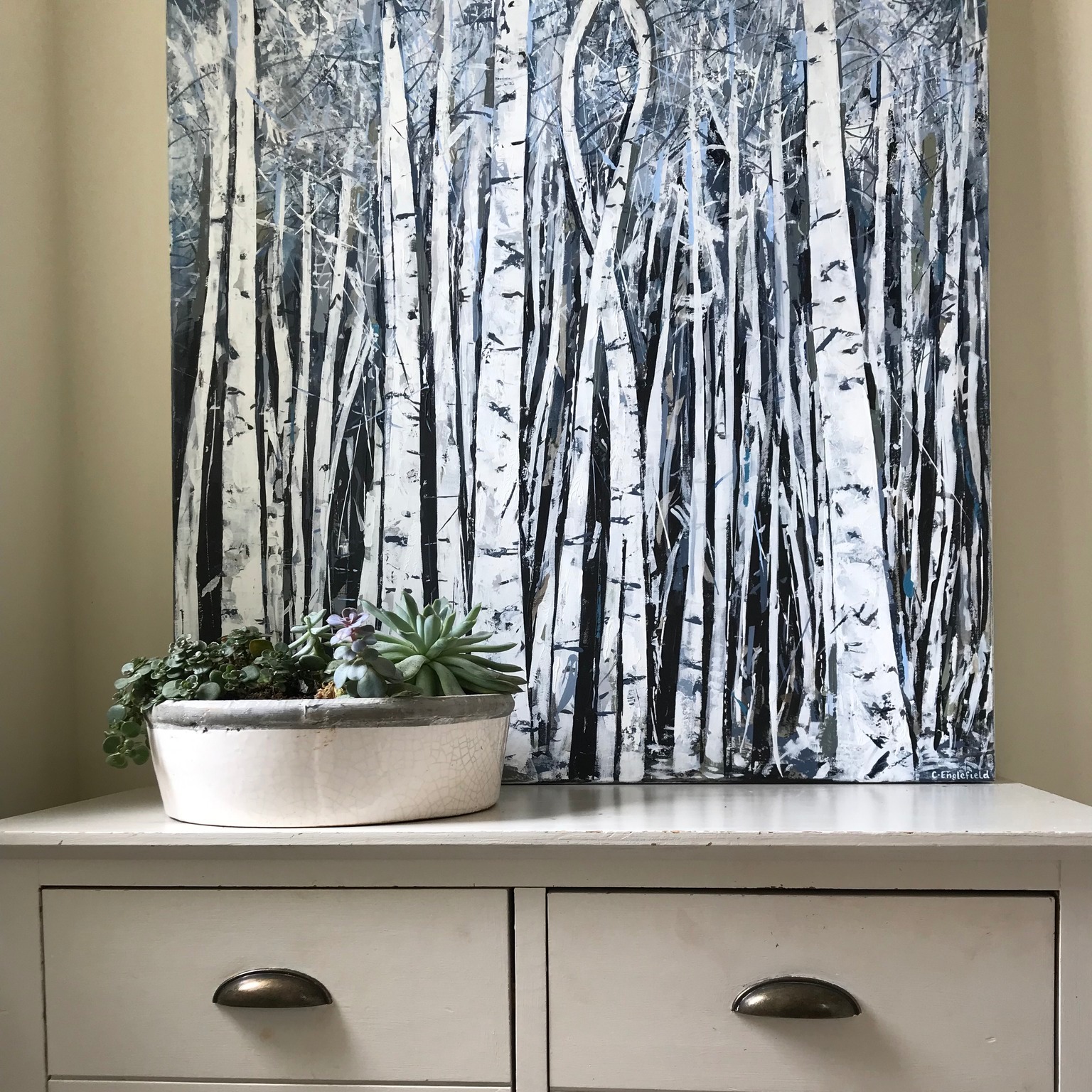 Thank you to everyone who has expressed an interest in the 2 day Large Scale painting experience in January 2026. Bookings opened up to my newsletter subscribers earlier this week and one place has already been taken.
The workshop will be held at The Garden Studio on Friday 9th and Saturday 10th January, 10:00 - 16:00. There are now only 3 spaces remaining, so if you’d like to take part, please visit my website for more details and booking information by clicking on link in bio
Most of these photos show the last painting I did of this theme called 'Off the beaten track,' which I still have for sale on my website.
https://www.charlotte-englefield-art.co.uk/product-page/off-the-beaten-track-original-painting
However, the photo of me standing in front of another Silver Birch painting was taken a good 10 years ago and was the first piece of artwork I did after a long break from painting. Little did I know ...
#wiltshireart #wiltshireartist #wiltshirearts #wiltshireartclasses #wiltshireartistsofinstagram #silverbirches #silverbirchpainting #acrylicartist #acrylicart #acrylicartwork #acrylicartworks #acrylicartworkshop