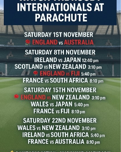 Don't forget this Saturday and every Saturday going on until the end we are showing the Rugby Internationals. Come on down for a full day of games while enjoying a nice, cold pint !!