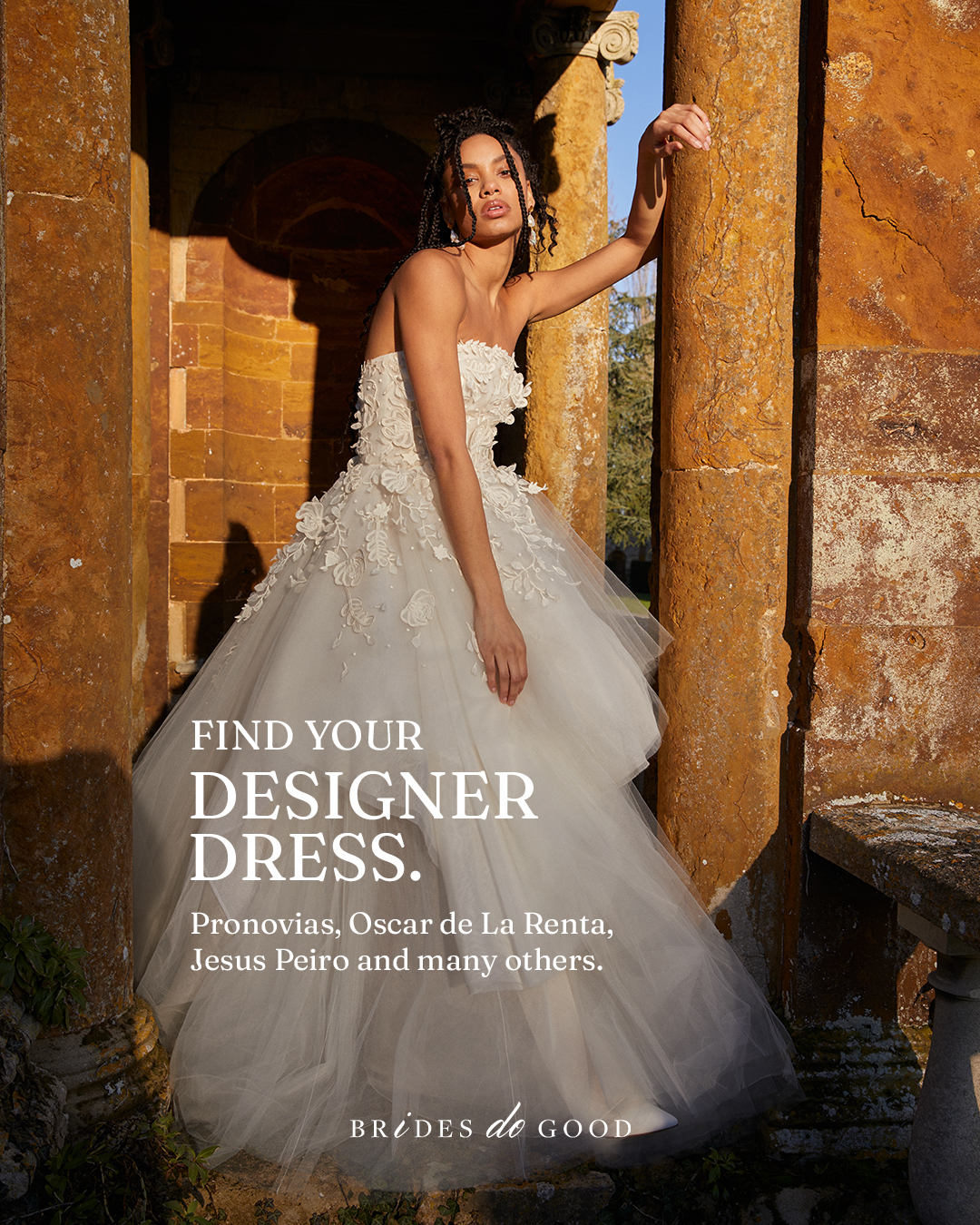 You know those designer gowns you saved in your bridal folder? They're here. And for 4 days only, you can try them, love them, and take them home with purpose.
Mark Your Calendar! Nov 20-23