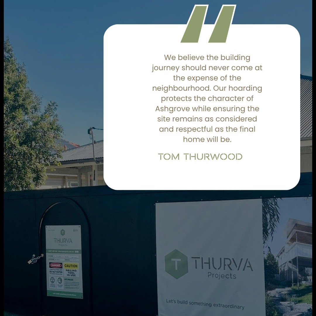 Presentation and protection go hand in hand.
With storms sweeping through Brisbane this week, we’ve seen temporary fencing collapse across multiple sites - but not ours.
At Thurva, every detail matters - including what’s outside the build.
Behind our hoarding is an engineered system designed for safety, security, and peace of mind.
It protects the community, the neighbourhood, and the project - ensuring our sites remain as considered and respectful as the final homes will be.
#ThurvaProjects #PrecisionBuilt #BrisbaneBuilder #ArchitecturalConstruction #AshgroveQueenslander