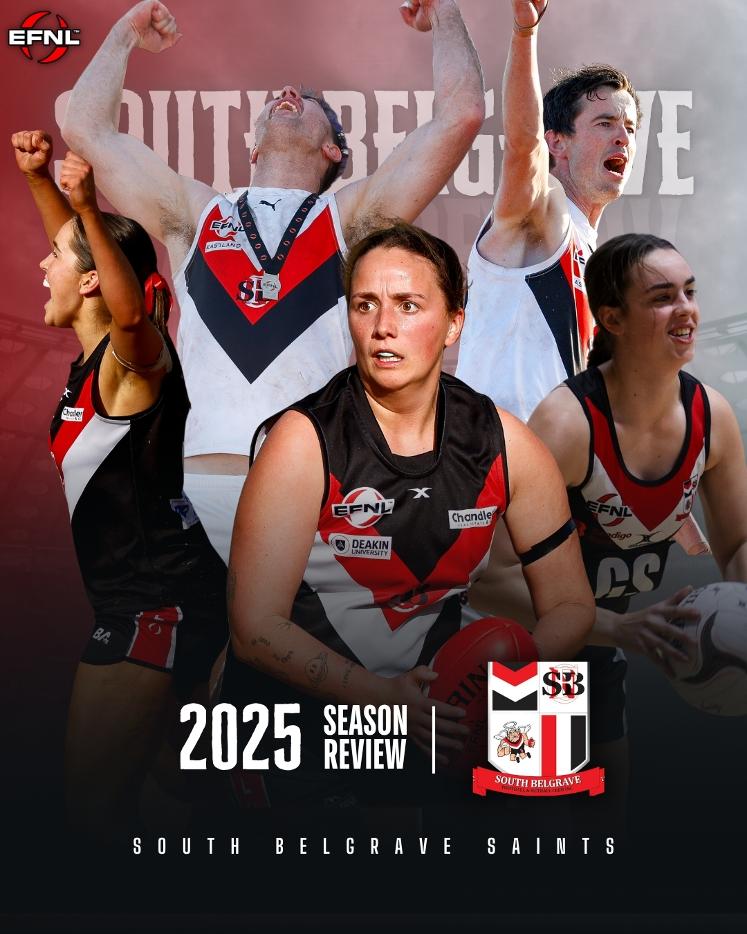 @eastland 2025 Season Review | @southbelgravefnc
The Saints played off in two epic senior Grand Finals, the Senior Men's side holding on for a heart-racing two-point premiership win!
Read full article at EFNL.org.au.
📸: @fieldofviewphotography