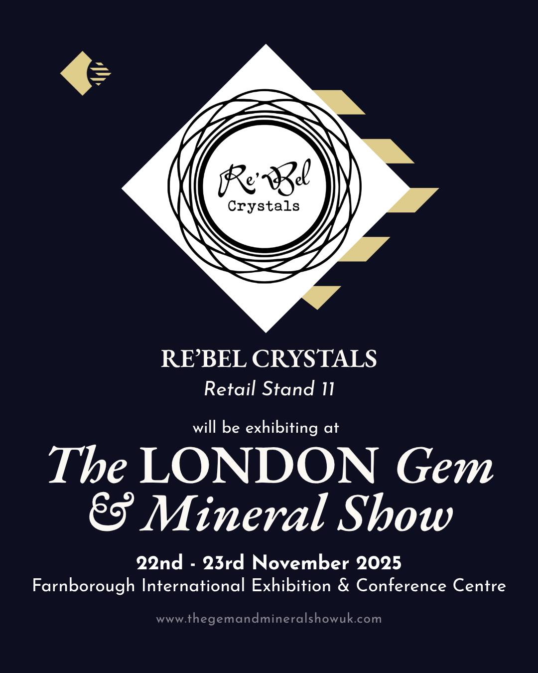 ✨ Exhibitor Spotlight: Re'Bel Crystals - Retail Stand 11!
We are delighted to welcome Re'Bel Crystals @rebelcrystals to The LONDON Gem & Mineral Show!
Re'Bel Crystals will showcase a stunning collection of handpicked crystals, chosen with passion for their beauty and healing properties. Every piece in their collection tells a story, selected to inspire connection and transformation. Come explore the energy and beauty of their specimens and find the perfect crystal companion for your journey!
Visit Retail Stand 11 to explore their stunning collection and discover the piece that speaks to you!
📅 Show Details Dates: 22nd - 23rd November 2025 Location: Farnborough International Exhibition & Conference Centre Tickets: Available online now—LINK IN BIO for tickets!
Get your tickets today and secure your spot at the UK's premier gem and mineral event!
A big thank you to our wonderful sponsor, @mayfair.gems, for their continued support.
#thelondongemandmineralshow #thegemandmineralshowsuk #rebelcrystals