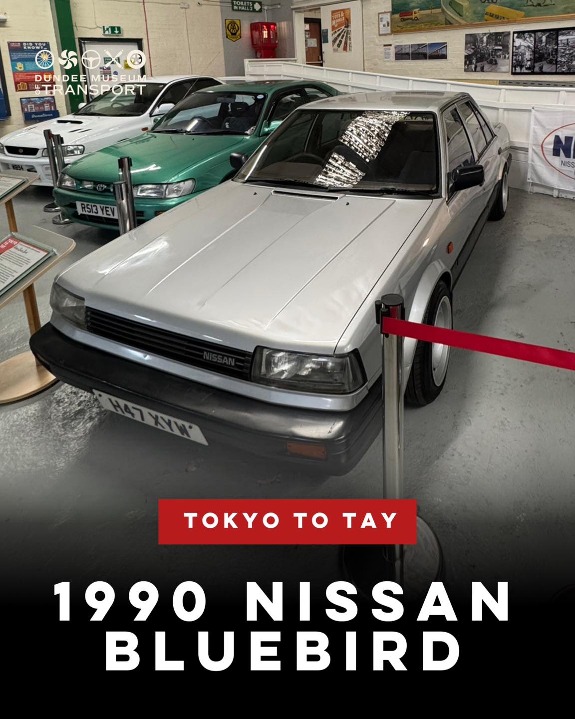 🇯🇵🇬🇧 We’re taking a closer look at another classic featured in our Tokyo to Tay exhibition – the 1990 Nissan Bluebird, a car that helped bridge Japanese engineering with British manufacturing.
Built at Nissan’s Sunderland plant, the Bluebird was one of the first Japanese cars produced in the UK – marking a milestone in global automotive collaboration. Powered by a 1.6L CA16S inline-4 engine, it delivered around 88bhp and a top speed of 110mph, combining reliability, efficiency and everyday usability.
Known for its comfortable interior, strong build quality and smooth handling, the Bluebird perfectly captures Japanese performance in an unassuming, practical design – a car that proves simple can still be special.
See it in person at Tokyo to Tay, only at Dundee Museum of Transport!
📍 Dundee Museum of Transport, Market Mews
📆 until December 14th
⏰ 10am - 4.30pm
🎟 Included with standard admission