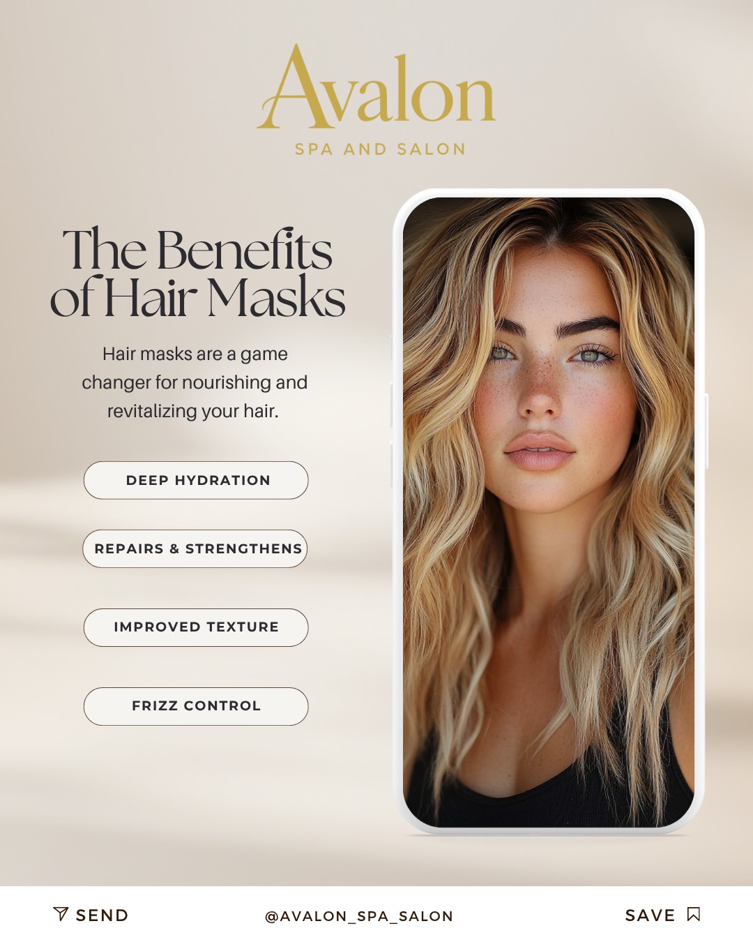 💆♀️ The Benefits of Hair Masks ✨
Think of a hair mask as a spa day for your hair. It delivers intense nourishment that regular conditioner just can’t match.
Here’s why your hair will love it:
💧 Deep hydration – Restores moisture from root to tip.
💪 Repairs & strengthens – Helps reverse damage and reduce breakage.
🌸 Improved texture – Leaves hair softer, smoother, and easier to style.
✨ Frizz control – Tames flyaways for a sleek, healthy finish.
At Avalon Spa & Salon, we use premium professional masks designed to restore your hair’s natural beauty. Treat your hair—it deserves it. 💇♀️
📍 2645 Cornerstone Blvd, Edinburg, TX
📞 (956) 630-4772
#AvalonSpaSalonRGV #RGVHairByAvalon #RGVHairstylist #RioGrandeValleyHair #HairGoalsRGV