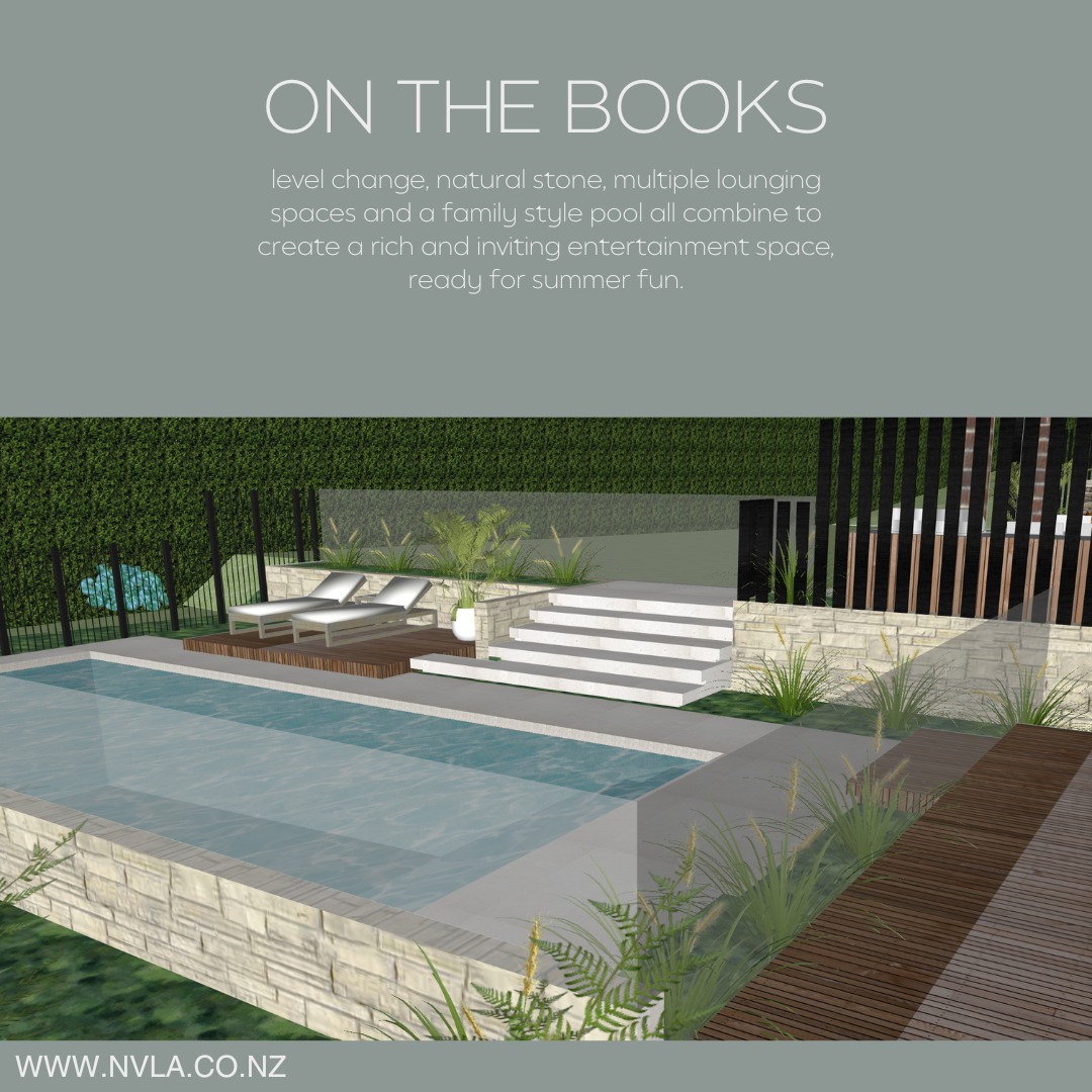 On the books - responding to the site, brief and client lifestyle, I can't wait to see this pool and outdoor living space come to life.