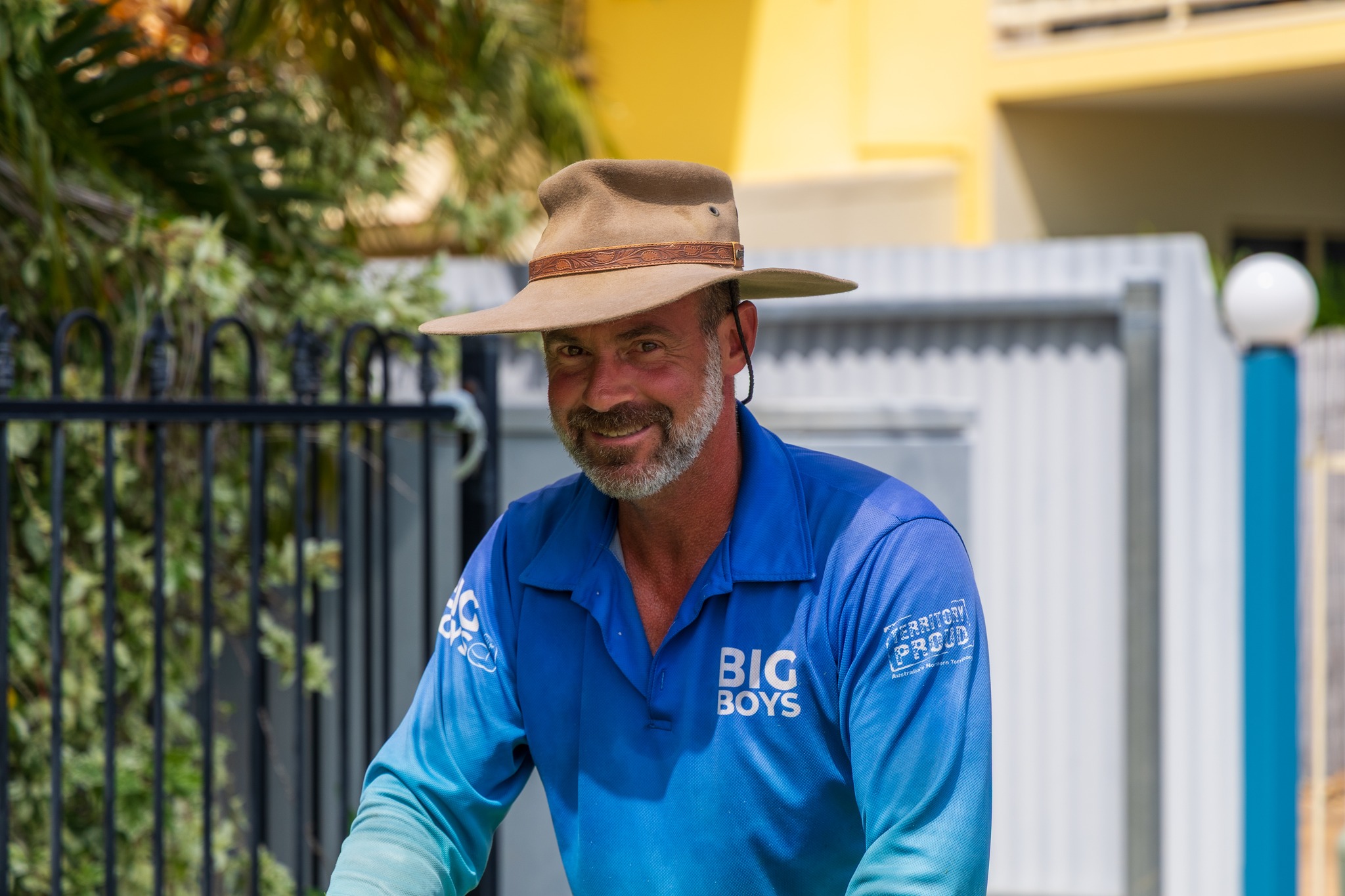 A cheeky Big Boys smile even while it's 38 degrees in the sun!