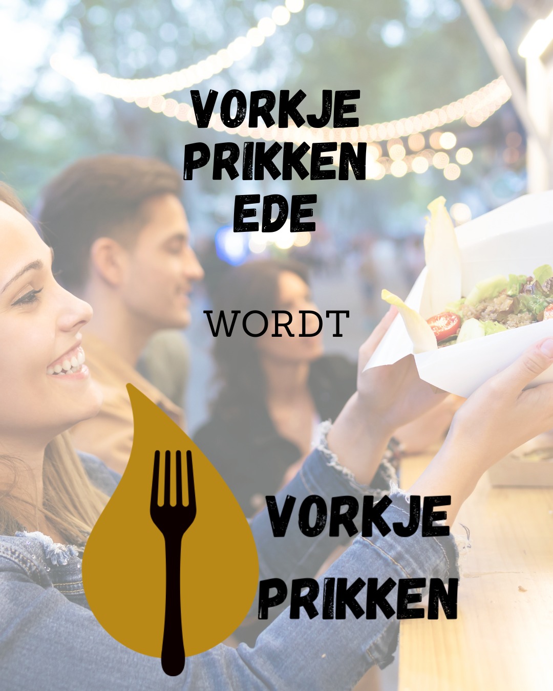 Vorkje Prikken Ede wordt… Vorkje Prikken!
En ja: in 2026 zijn we er natuurlijk weer!
We hebben leuk nieuws!
Vorkje Prikken Ede gaat voortaan verder onder de naam: Vorkje Prikken.
Een kleine naamswijziging, maar met een grote betekenis voor de toekomst.
Wat blijft?
De sfeer.
De gezelligheid.
De heerlijke gerechtjes.
En natuurlijk het ongedwongen genieten dat jullie van ons gewend zijn.
✅ 2026: een nieuwe editie komt eraan
Goed nieuws voor alle liefhebbers: in 2026 komt er uiteraard weer een nieuwe editie van Vorkje Prikken!
Sterker nog… de voorbereidingen zijn nu al in volle gang. We zijn achter de schermen druk bezig met plannen maken, ideeën uitwerken en samenwerkingen opzetten om er weer een fantastische editie van te maken.
👀 Een kleine wijziging… met grote plannen
De naamswijziging naar Vorkje Prikken is niet zomaar een detail.
Begin volgend jaar hebben wij leuk nieuws dat alles te maken heeft met deze stap. Nieuws dat we nu nog niet volledig mogen verklappen… maar dat wél veelbelovend is.
👉 Raad jij wat we gaan doen?
We houden het nog héél even spannend, maar één ding is zeker:
Vorkje Prikken blijft groeien, verrassen en verbinden.
Blijf ons volgen voor updates, want binnenkort hoor jij als eerste wat deze nieuwe stap precies betekent.
Op naar een smaakvolle toekomst… én naar een geweldige editie in 2026! 🥂🍴
Dit bericht mag je natuurlijk alvast delen....
#OpenluchttheaterEde #EdeBruist #GoedeDoel #ToiletdamesMetHart #FoodfestivalEde #SfeervolSmullen #GezinGenietMee #FestivalVoorIedereen #SamenGenieten #FoodtruckFestival #LekkerEten #foodfestival #Foodtrucks #FoodeventEde #foodie #openluchttheater