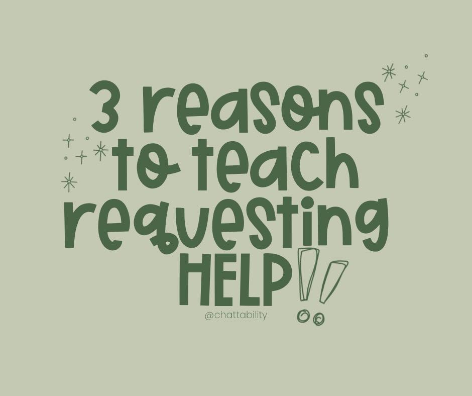 Learning to ask for help is an essential part of growing and thriving throughout life. Here are 3 reasons why you should teach requesting help for Every voice, every ability!
#inclusion #communication #advocacy #school #education #neurodiversity #asd #adhd #bcba #slp #parenting #teacher #children #familysupport #chattability #consult #aba #speech #slpa #rbt #hre #tips #tipsandtricks