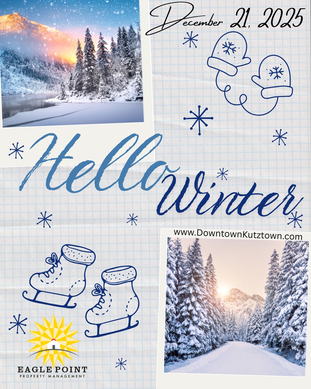 First day of winter = officially not leaving the house unless it’s for coffee, class, or cocoa. ☕ #eaglepoint #downtownkutztown #KU #goldenbears #kutztownuniversity #livehowyouwantto #EPPM #December #winter #FirstDayofWinter