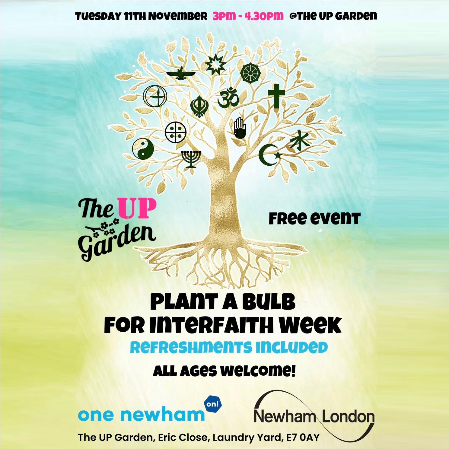 We are marking Inter-faith Week (9-16 November) with a planting session to reflect a shared commitment to environmental stewardship and hope, where you'll select & plant bulbs to take home in a pot. All resources & refreshments provided!
Please book via Linktree in bio.