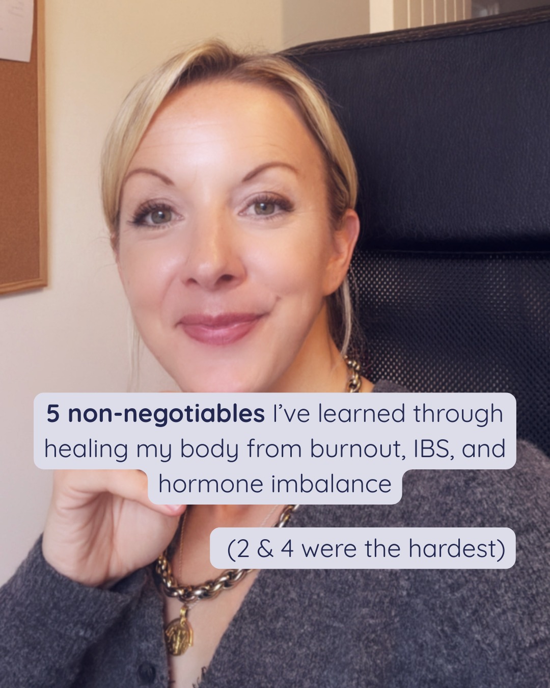 These are the 5 non-negotiables that changed everything for me 👇
They’re not rules.
They’re reminders of how I want to live, nourish, and show up for my body every day.
1️⃣ Eat to nourish, not to restrict.
2️⃣ Slow down when your body whispers, not when it screams.
3️⃣ Never skip meals- fuel keeps you steady.
4️⃣ Protect your sleep like medicine.
5️⃣ Step outside daily - nature grounds everything.
After years of burnout, IBS, and hormone imbalance, I learned the hard way that healing happens when we listen, not when we push.
If you’re on your own healing journey - start small.
Pick one of these non-negotiables and honour it for a week.
It will change how you feel.
It will change how you show up.
Follow me for more guidance on nutrition and lifestyle strategies to support success without the burnout 🚀