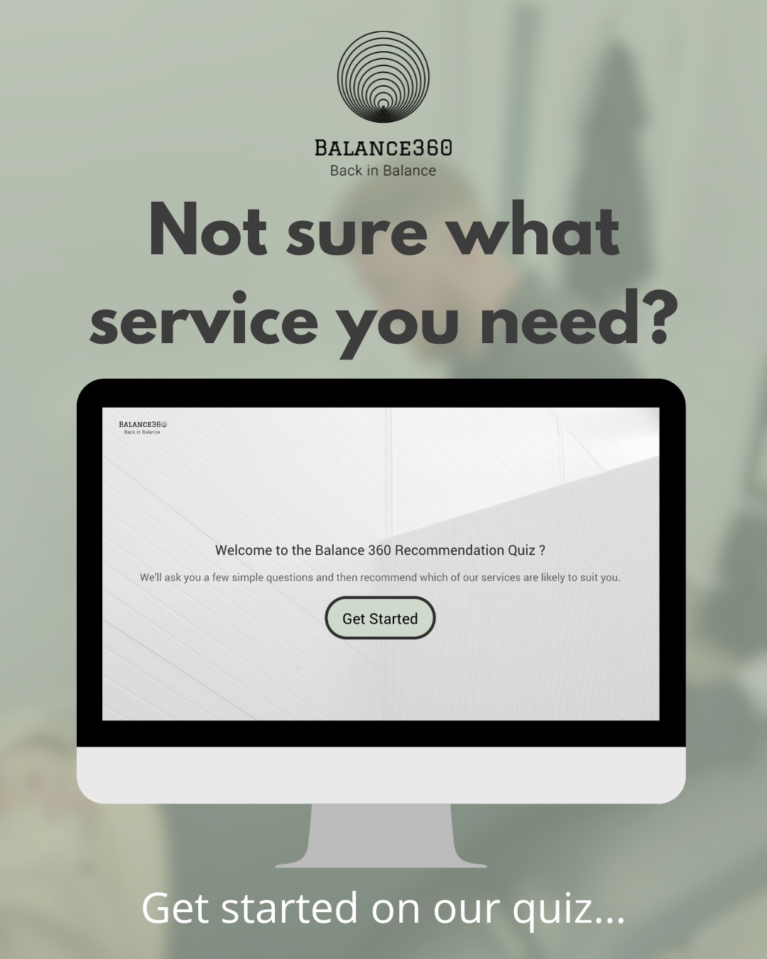 Missed our wellness day yesterday and not sure which treatment is right for you? 🤔
At Balance 360, we know that every body, and everybody, is different. Whether you're working through aches and pains or just need some serious relaxation, we’re here to help guide you.
✨ From sports therapy to reflexology and beyond, our team works together to make sure you get the right care, at the right time.
💡 That’s why we’ve created a quick Service Recommendation Quiz to help point you in the right direction - personalised to your needs, goals, and lifestyle.
🔗 Take the quiz on our website now and find your perfect starting point with us - link in bio!
#Wellness #osteopathy #manualtherapy #medicalacupuncture #shockwavetherapy #phlebotomy #deeptissuemassage #sportsmassage #remedialmassage #reflexology #nutritionaltherapy #andover #andoverbusiness #hampshirebusiness #Balance360