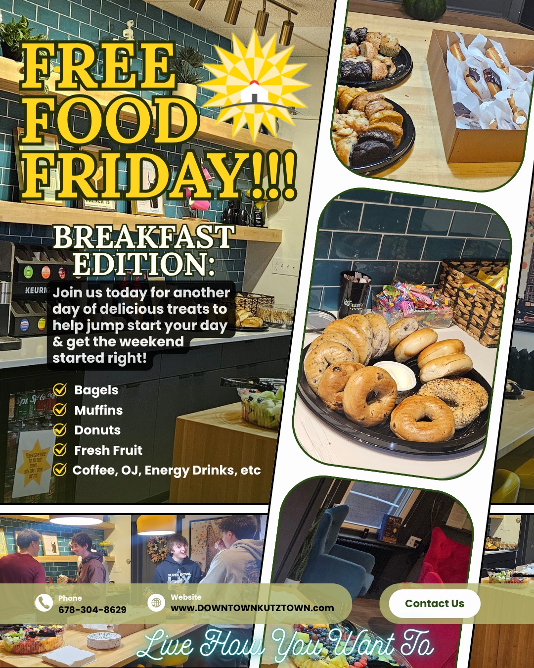 Free Food Friday! Just another perk of being an Eagle Point Resident! Stop by the Clubhouse today & get some YUMMY GOODIES!🥯🍩 #Freefood #eaglepoint #downtownkutztown #KU #goldenbears #kutztownuniversity #livehowyouwantto #EPPM #November #offcampusliving #offcampus #leasing #nowleasing #CollegeLife #apartmentliving