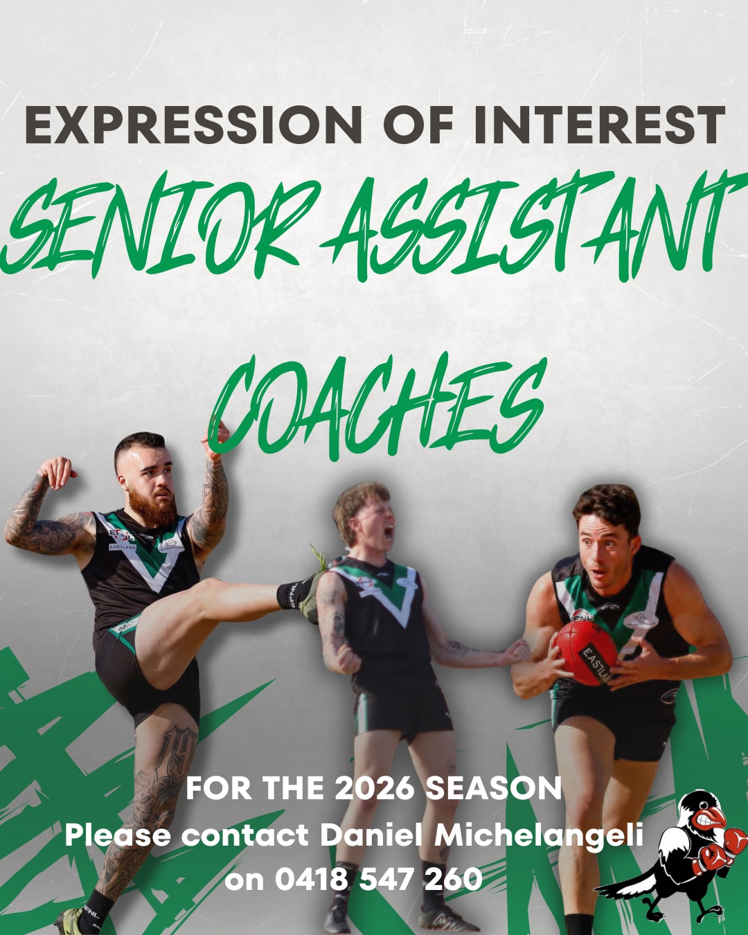 Expression of Interest
The @donvalefnc is seeking expression of interest for Senior Assistant Coaching roles ahead of the 2026 season.
For more information, please contact Daniel Michelangeli via mobile on 0418 547 260.