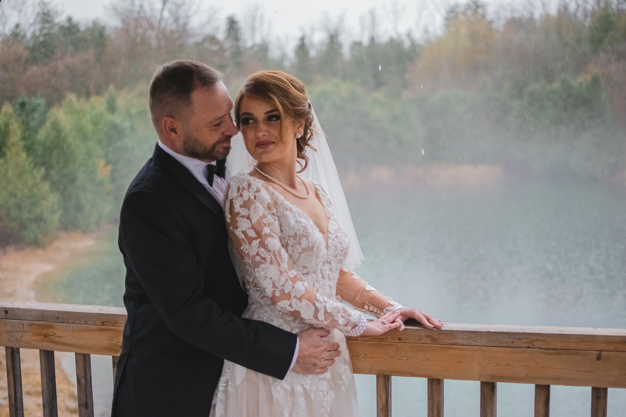 💗 Happy 3rd Anniversary to Catherine & Cory! 💗
It’s always special when paths cross again in such meaningful ways. Catherine and I went to elementary school together, so being asked to capture her wedding day was such an honour.
The weather may have been a bit gloomy, but it didn't dampen their joy. In fact, it made the day even more magical with the mist over the pond creating a dreamy backdrop for their couple portraits. 🌧️✨