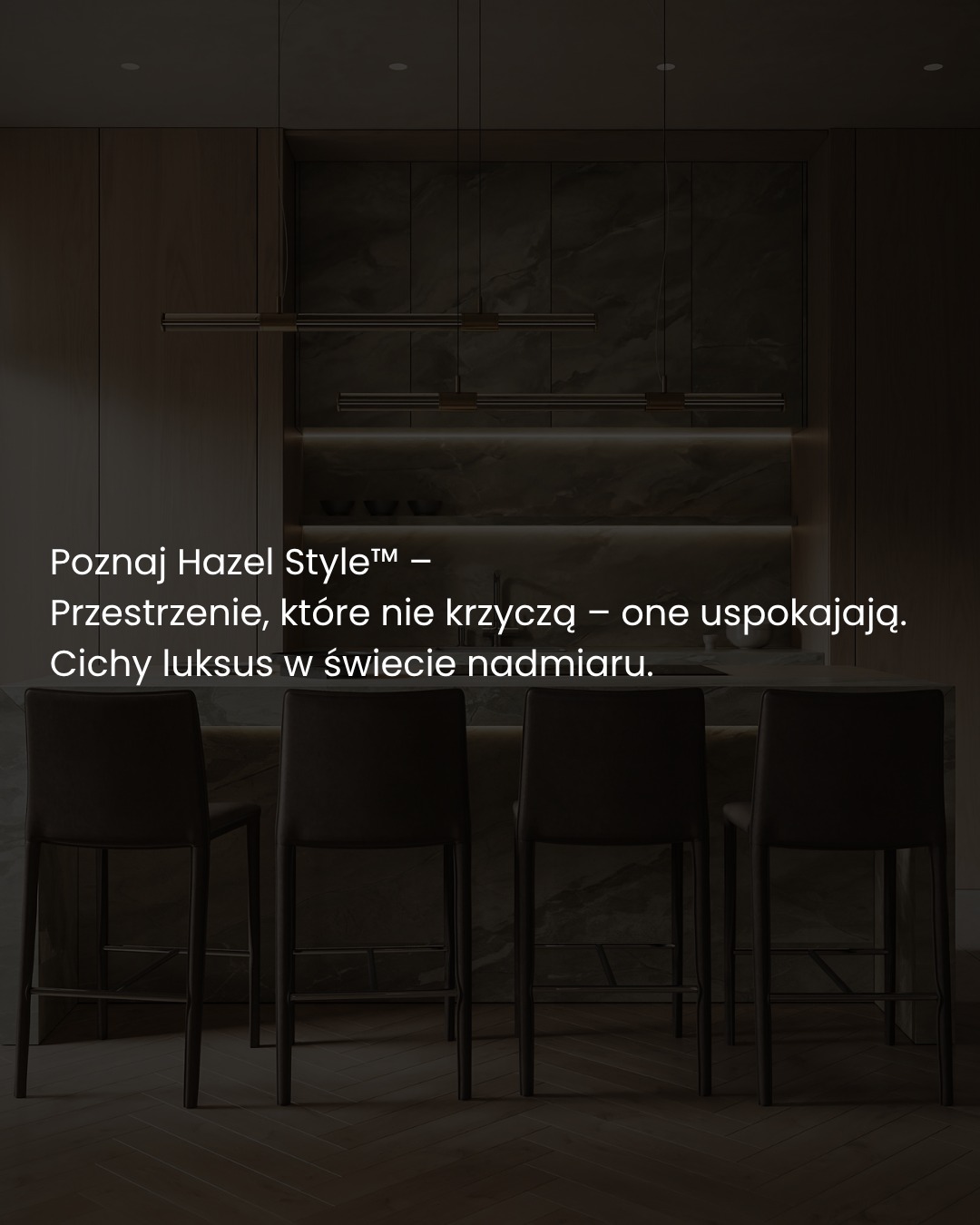 Czasem piękno nie krzyczy - tylko oddaje oddech.
Każdy projekt Hazel to zaproszenie do ciszy, do przestrzeni, w której forma spotyka emocje, a światło staje się językiem, który mówi więcej niż słowa.
Nie projektujemy wnętrz, które mają krzyczeć.
Projektujemy wnętrza, które pozwalają Ci poczuć siebie otulając relaksem.
Naturalne faktury, spokojne