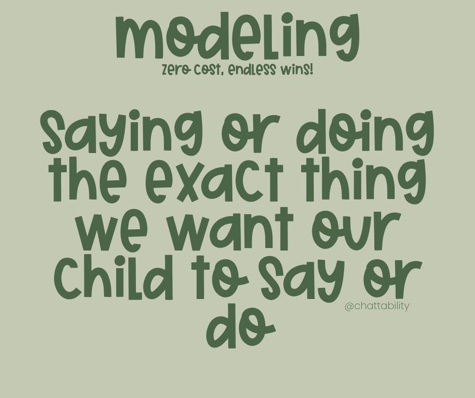 MODELING: ZERO COST.... ENDLESS WINS!
Modeling is one of the most powerful (and free!) tools we have to support communication. 💬
It meets learners where they are, shows how communication works in real life, and builds skills without pressure or expectations.
Start small, add a little more each time, and celebrate every word, sign, or gesture. 💚
#communication #connection #aba #BCBA #inclusionmatters #neurodiversity #ASD #speech #LanguageLearning #modeling #earlychildhoodeducation #education #communicationskills #chattability #adhd #SLP #SLPA #RBT #ECI