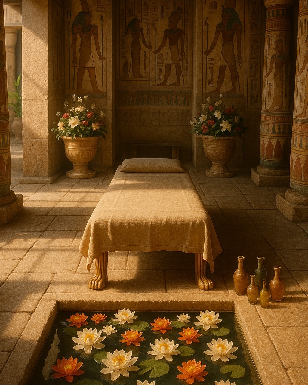 🏺 L’origine du massage égyptien – Un héritage millénaire
Bien avant nos temps modernes, les anciens Égyptiens avaient déjà compris que le corps et l’esprit ne font qu’un.
Dans les temples, les prêtres et guérisseurs pratiquaient des massages sacrés, utilisant des huiles précieuses pour rééquilibrer les énergies, soulager les douleurs et purifier l’âme.
Le massage égyptien puise dans cet héritage ancestral.
Chaque geste est un mouvement symbolique, inspiré des rituels de soins pratiqués pour honorer la vie, le repos et la renaissance.
Chez Pharaon Bien-Être, ce savoir ancien est transmis avec respect et intention :
✨ Libérer les tensions du corps
💫 Apaiser les émotions
🌿 Retrouver l’harmonie intérieure
Offrez-vous ce voyage à travers le temps, un instant suspendu entre tradition et bienveillance.
illustration générée par l'IA
#PharaonBienÊtre #MassageÉgyptien #OrigineDuMassage #BienÊtre #Relaxation #MassageAncestral #ÉgypteAncienne #ÉnergiePositive #RituelBienÊtre #SoinDuCorps #HuilesPrécieuses #Détente #MinaPharaonBienÊtre #MassageSacré #HarmonieIntérieure
