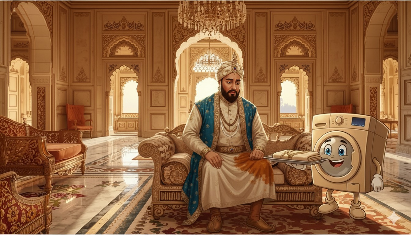 📜 Once upon a time in a royal palace far, far away…
Emperor Akbar the Great sat on his gem-studded deewan —
not pondering politics or poetry,
but panicking over a curry stain on his royal robe! 🍛👘
Enter Cleanie, The Clean Closet’s royal rescuer! 🧺✨
Armed with modern Maytag technology and eco-clean precision,
Cleanie restores the Emperor’s robe to spotless glory —
without harsh chemicals or royal tantrums.
Because from Canberra to the Mughal courts,
some stains need a Cleanie touch. 💚
📍 Proudly serving Canberra hotels, corporates, and royal wardrobes alike.
📞 1300 656 895 | 🌐 www.thecleancloset.com.au
📧 braddon@thecleancloset.com.au
#TheCleanCloset #CleanieCares #RoyalLaundry #LaundryHumor #CanberraLaundry #DryCleaningCanberra #EcoFriendlyCleaning #BraddonACT #LuxuryLaundry #CleanLikeARoyal