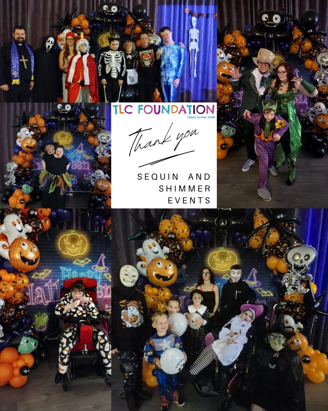 A huge thank you to @sequinshimmerevents for creating our incredible Halloween balloon arch! 🎃🕸️
Your design featuring witches, pumpkins, skeletons, spiders and ghosts brought our party to life. The detail was amazing and set the perfect spooky-fun tone for the night.
We loved it – thank you for helping make our event such a scream! 💀🕷️🦇
#HalloweenParty #BalloonArch #EventDecor #SpookySeason #SequinAndShimmerEvents #TLCFoundation #NuneatonEvents #FamilyFun #CommunityEvent #HalloweenVibes #TrickOrTreat #Spooktacular