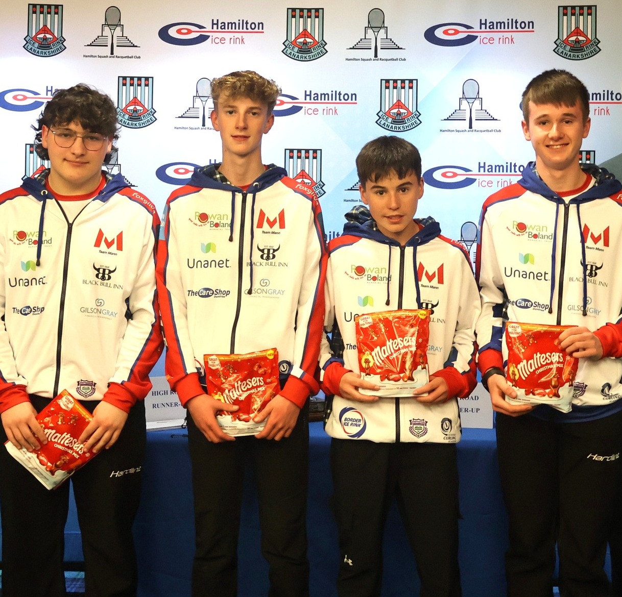 The second leg of @ashamcurling Under 17 Slams took place @hamilton_ice_rink this weekend. Team Mann were in action with Borders duo Ben and Douglas who play for Roxburghe & Coldstream Curling Club. After finishing top of their group, they were pipped in the semi-final and 3/4 play off. A creditable fourth place is something to build on for the next event at the end of this month. Pictured are Team Mann; Ben Graham (lead), @ben_scott70 (second), @douglasjr1312 (vice skip) & skip @thall0709.