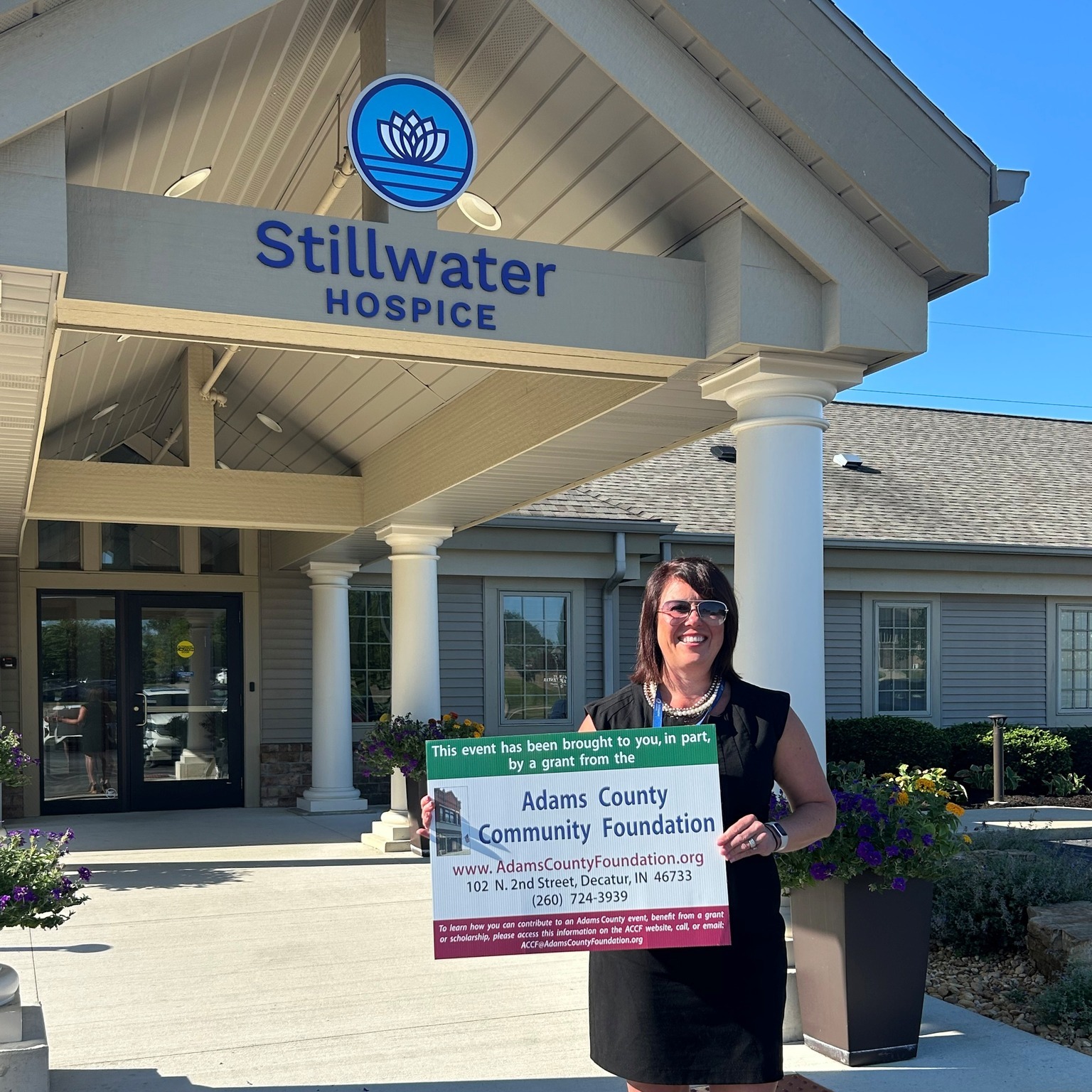 The ACCF recently awarded a grant to Stillwater Hospice for Adams County Hospice support. Stillwater Hospice is a community-based, non-profit agency that provides home health, hospice and palliative and grief support to Northeast Indiana. Stillwater compassionately provides these services to anyone who qualifies as a hospice or palliative patient, regardless of their ability to pay. These services provide peace of mind for patients as well as allows the family to focus on having meaningful final moments with loved ones.
This ACCF grant was made possible through the ACCF / Community Enrichment funds sponsored by Kevin and Becky Cochran & Dennis and Sylvia Scheumann