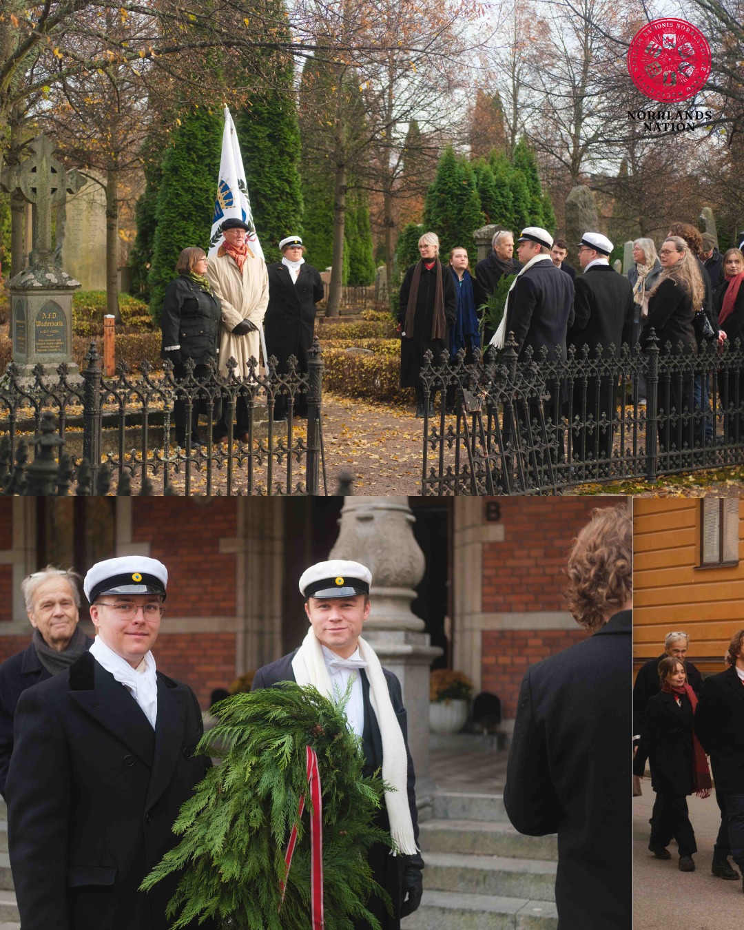 Under lördagen den 1 november, på alla helgons dag, tågade nationsvänner tillsammans till nationsgraven på Gamla kyrkogården, där bortgångna landsmän och landsmaninnor hedrades med bland annat körsång och krans.
Nu finns bilderna från Kransnedläggningen uppe på nationens Facebook.
___
On Saturday, 1 November members and friends of the nation marched together to the nation's grave in the Old Cemetery, where deceased compatriots were honoured with choir singing and wreaths, among other things.
Photos from Kransnedläggningen (the wreath laying ceremony) are now available on the nation's Facebook page.
📸: Olle Molin