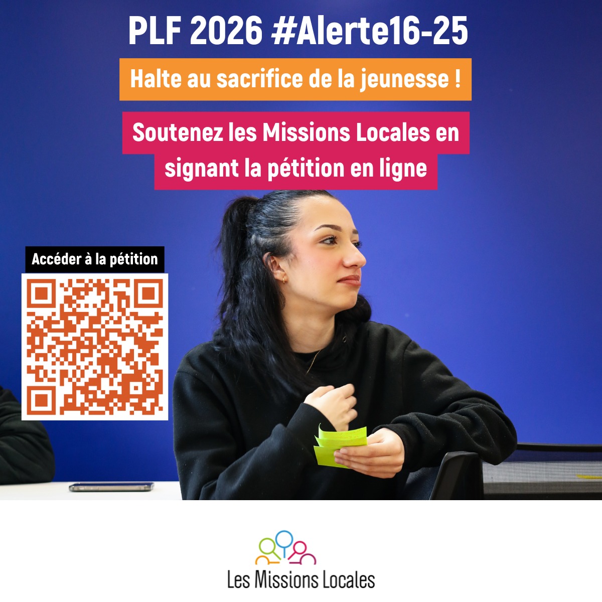 ⚠️ Projet de Loi de Finances 2026 : Les Missions Locales sont en danger ! ⚠️
Signer la pétition : https://c.org/7Jrcw9fQY2
Demain devrons-nous arrêter d’accompagner les jeunes habitant en zone rurale ? En situation de handicap ? Les jeunes mineurs ? ...
Signer la pétition : https://c.org/7Jrcw9fQY2