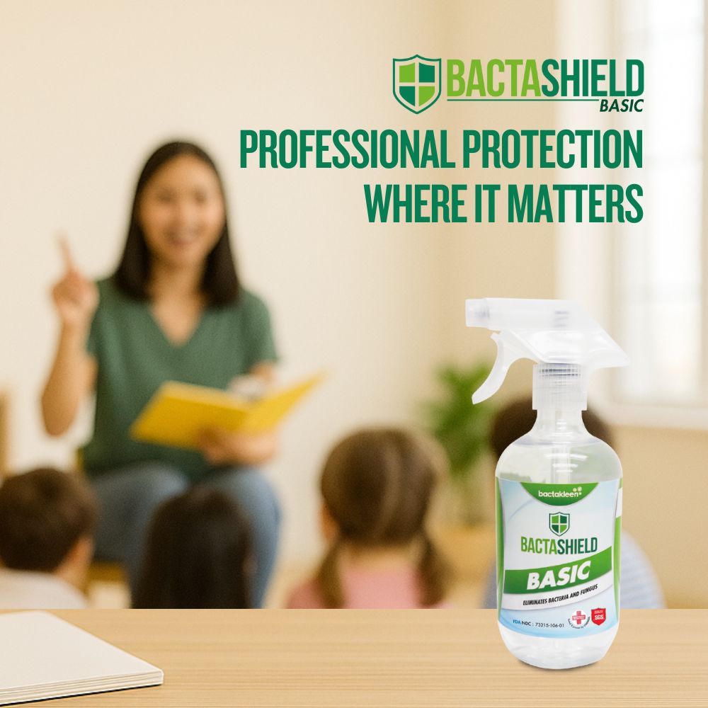 A clean classroom is more than just tidy desks โ itโs peace of mind for parents and teachers.
With BactaShield, every surface gets long-lasting protection from unseen germs, keeping learning spaces safer for everyone.
#BactaShield #BactaKleen #SchoolSafety #HealthyKids #CleanClassroom
