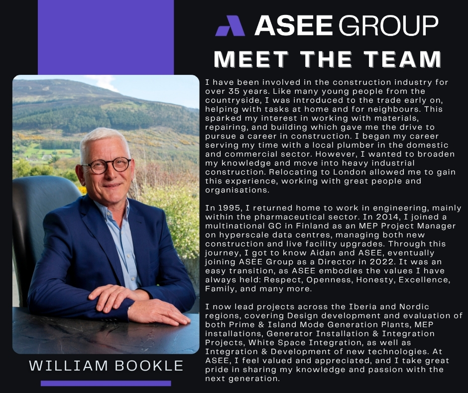 Meet the Team, William💜
William is one of our Regional Directors, overseeing the Iberia and Nordic regions. With 35 years of experience in the construction industry, his expertise and insight bring exceptional value to ASEE Group!
He takes pride in being part of a team that values respect, openness, honesty, and excellence every day💡👷🏼♂️
#aseegroup #MEP #regionaldirector