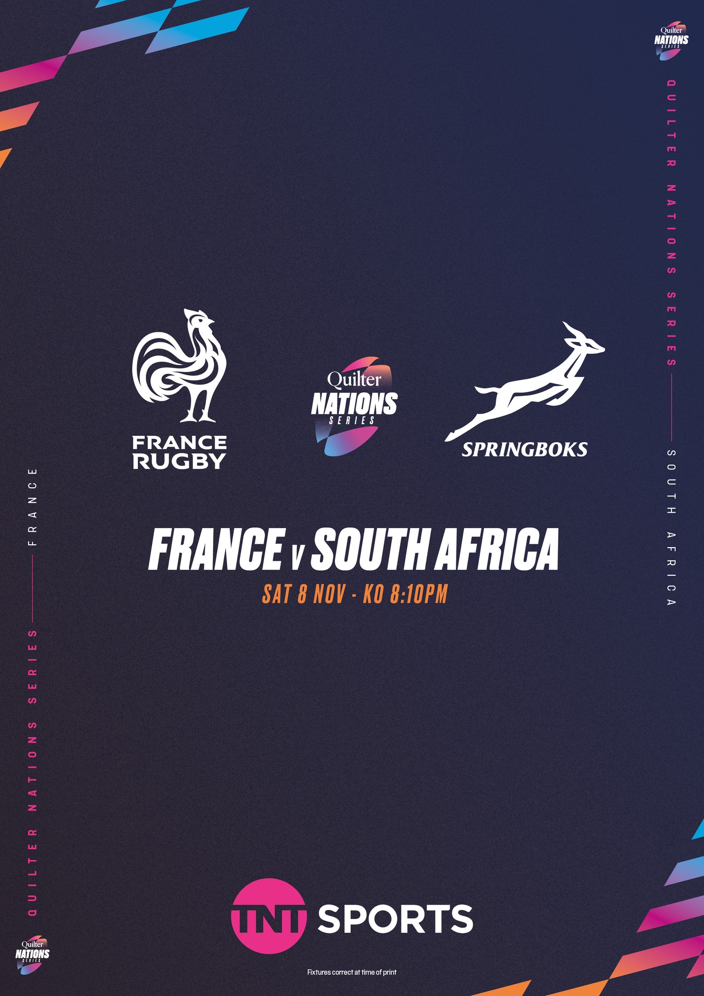 All the Rugby shown Saturday 8th on 2 Tv screens!