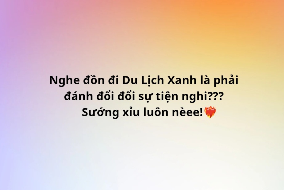 AI BẢO ĐI DU LỊCH XANH LÀ PHẢI ĐÁNH ĐỔI SỰ TIỆN NGHI… SƯỚNG XỈU LUÔN NÈ! 😎🌿
Một chuyến đi vừa chill, vừa được lì xì đến 500K 💸
Ngoài vui chơi trải nghiệm thả ga, ở Làng Nhỏ bạn còn được thưởng thức những món ăn dân dã, tỉ mỉ, chuẩn vị 🍲. Mỗi món mang hương vị mộc mạc, giản dị nhưng vẫn tinh tế ✨
Bạn cũng sẽ tận hưởng không gian lưu trú xinh xắn, tiện nghi, hòa mình vào thiên nhiên 🌳, từ phòng có view rừng xanh mát, tới góc chill để ngắm hoàng hôn 🌅, nghe tiếng suối chảy 💦, tận hưởng trọn vẹn nhịp điệu của rừng 🌿
Và… bất ngờ đang chờ bạn ở ảnh cuối 🎉💸
⏰ CHỈ CÒN 4 NGÀY CUỐI để book tour 2N1Đ Chất y Z!
Đặt trước 14.11, đến Làng Nhỏ trải nghiệm bất kỳ lúc nào trong năm 2025 – nhận lì xì đến 500K 💌
🔥 Số lượng có hạn - nhanh tay kẻo hết nha! ⚡
—--------------------------------------------------------------------------------------------
🌿 LÀNG NHỎ - HỒ LÁNG NHỚT
Địa chỉ: Thôn Đá Mài - Xã Diên Thọ - Tỉnh Khánh Hòa (cách TP Nha Trang 25km, hướng đi Đà Lạt)
Điện thoại: 0976149151
#LangNho #TourChatYZ #ChatYZ #PhatthainhoDaytiennghi #SongXanhSongChat #NETZERO
#TimVeThienNhien #BoPhoVeRung #TraiNghiemChat #ChillGiuaRung #SongChamHon #Tour2N1D
#LangNhoHoLangNhot #DuLichSinhThai #DuLichKhanhHoa #DuLichNhaTrang #DenNhaTrangChoiGi #DiaDiemChupAnhDep