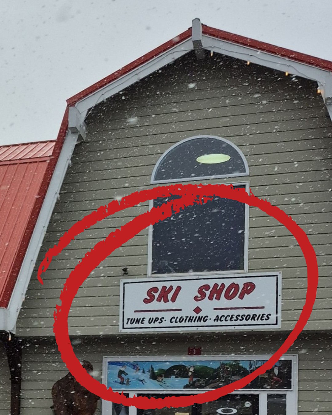 This is a sign that it's almost ski season. Literally.