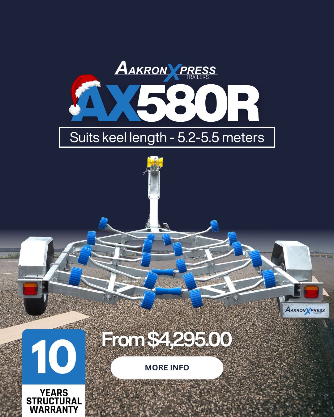 AX580R only $4,295.00 and a free boat fit when you mention this post for the month of December!
Auckland Store only deal.
#boatingnz #nzboating #boattrailer #nz