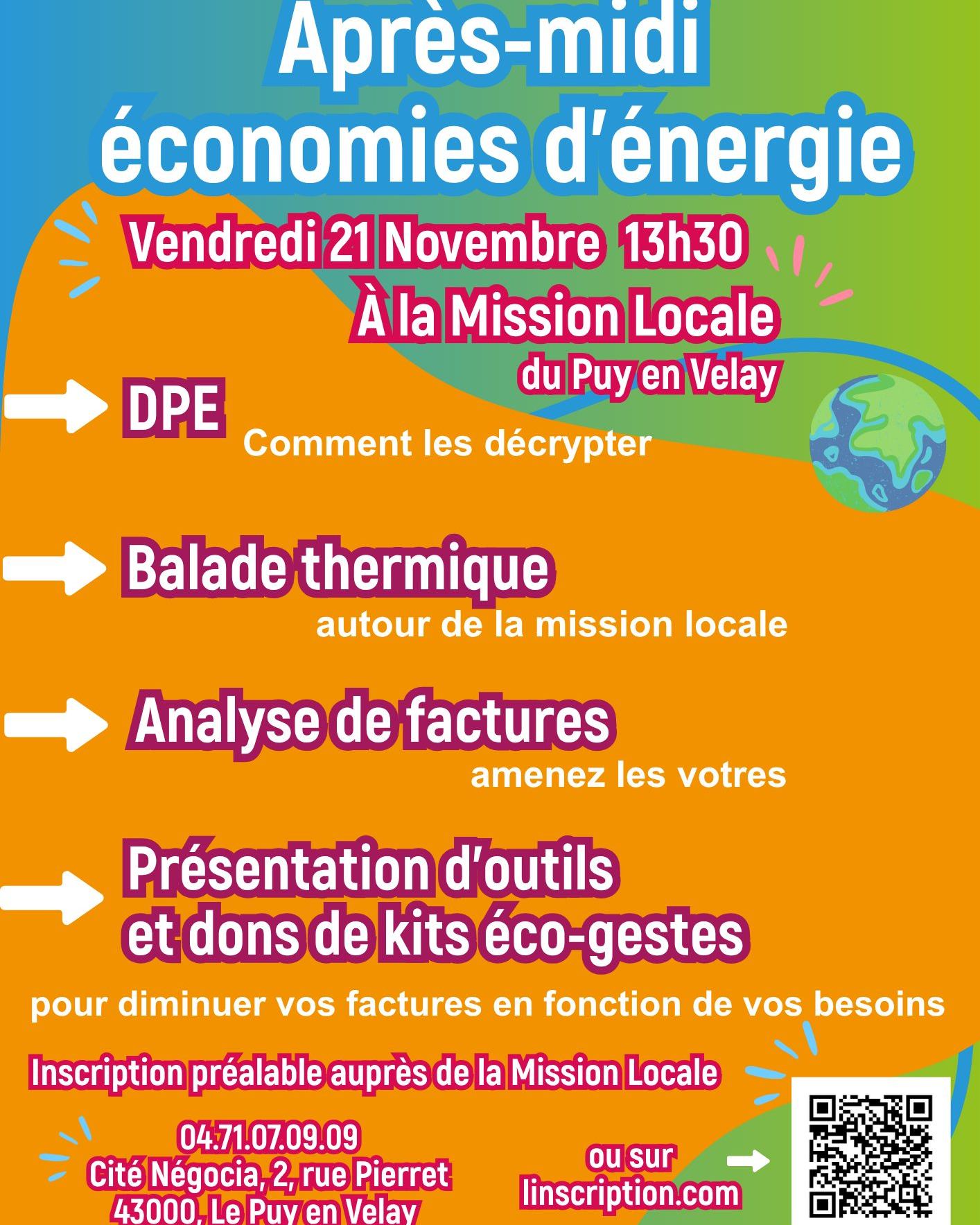 Envie de faire des économies ? Viens à notre atelier 'économies d'énergie' pour découvrir plein d'astuces qui te feront gagner des €
Inscriptions via l'application Ma Mission Locale ou ce lien : https://www.linscription.com/pro/activite.php?P1=230112