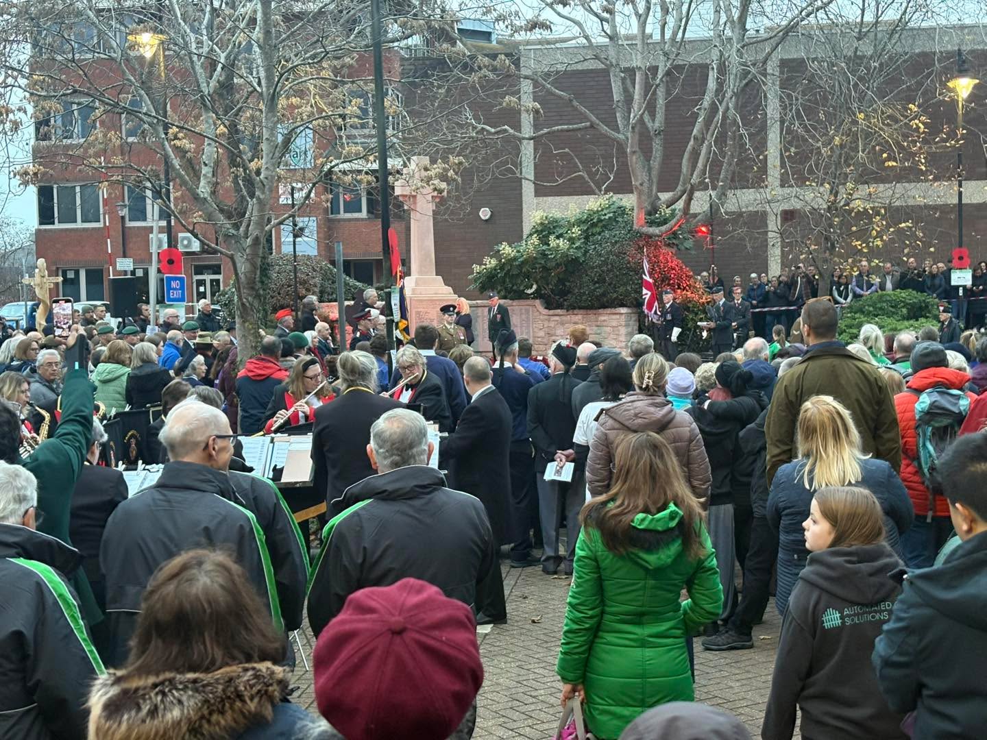 It was our honour to sing at Fleet’s Remembrance Day parade and memorial on Sunday. It’s always a moving ceremony and I’m glad we represent with so many other great groups in Fleet. Thanks to David who organised the whole thing, Mike who was a most able Marshall, Trudy who placed our wreath and all the singers that supported the event.
Our next gig is at Farnham maltings next Wednesday at 7.45pm. And so it begins…